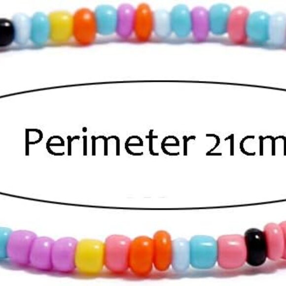 18 Pieces Elastic Beaded Anklets for Women Handmade Beach Boho Colorful Beads An - Picture 4 of 7